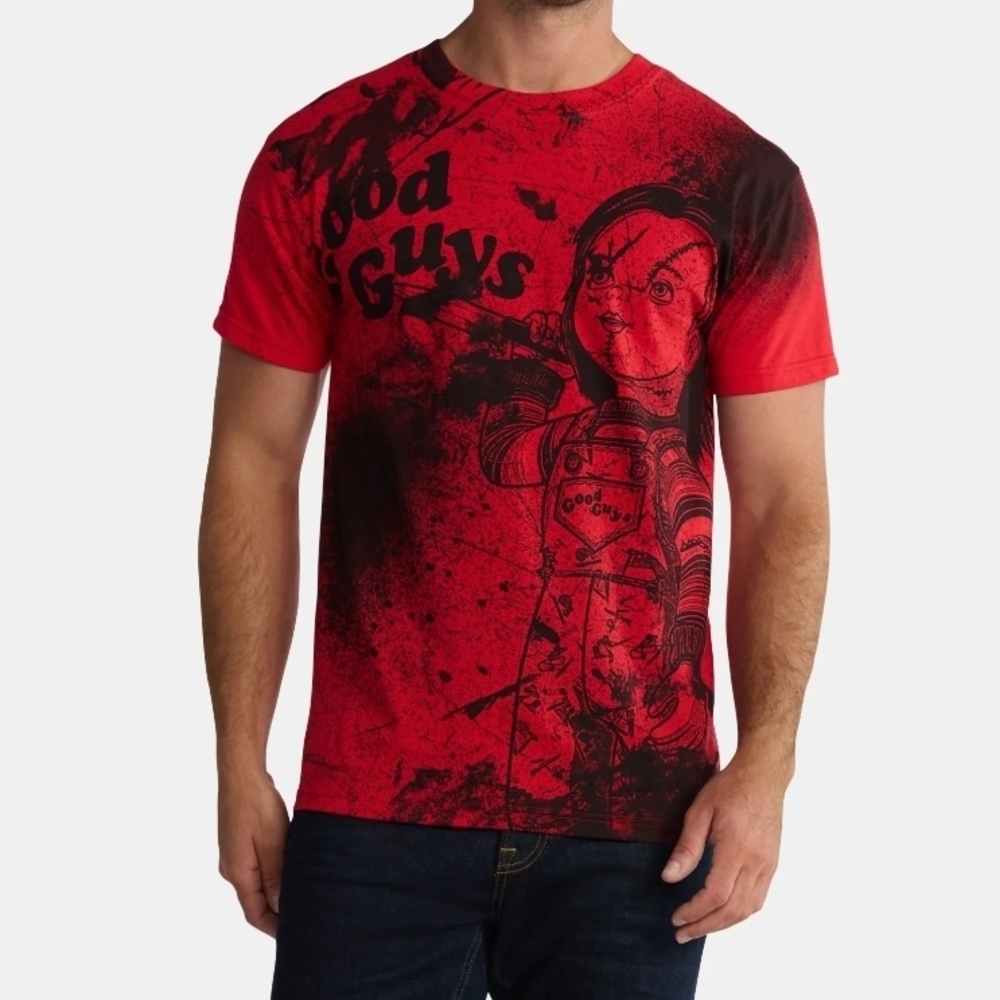 Good Guys Red and Black Graphic Men's T-Shirt